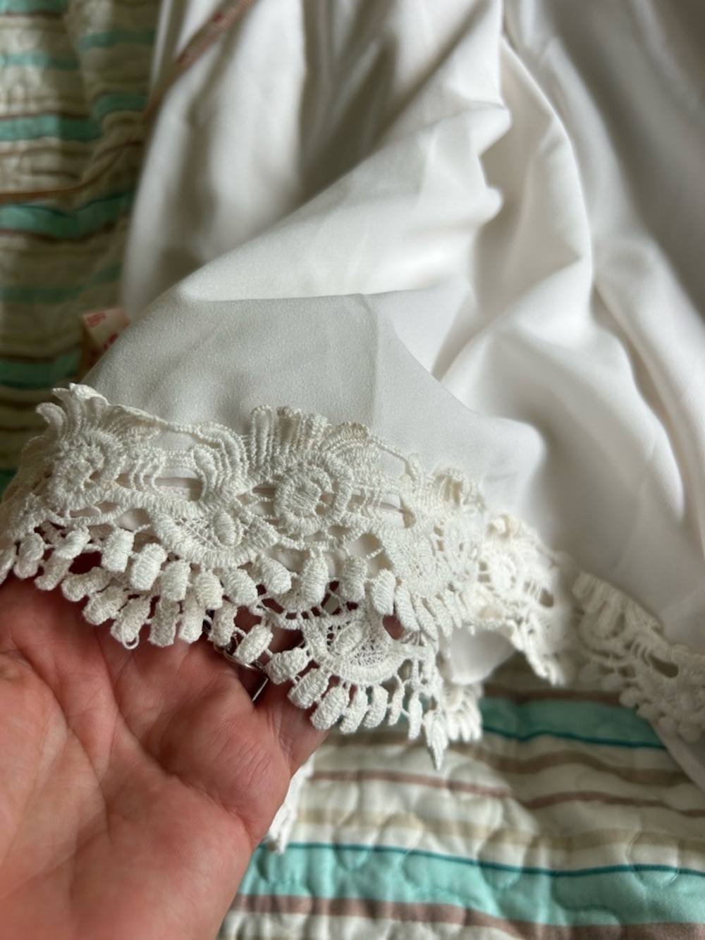 Lovers + Friends Ivory Gathered Neck Slip - Picture 6 of 9